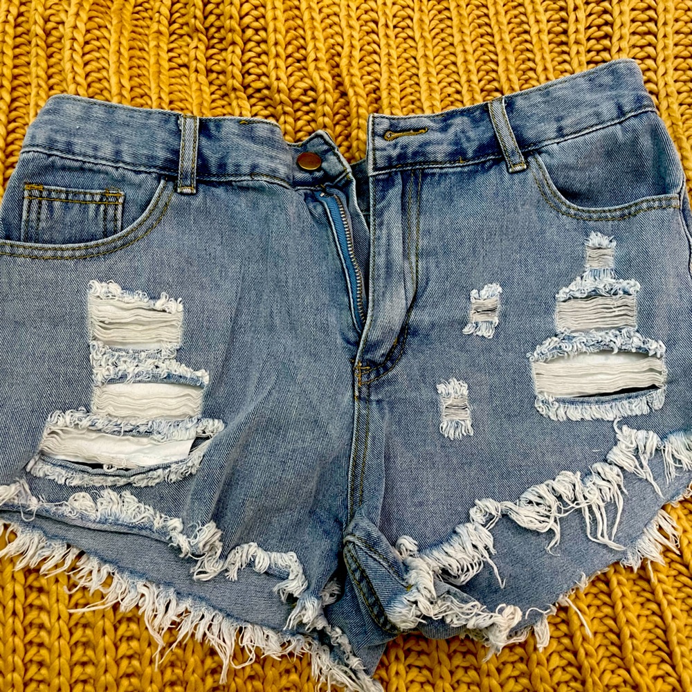 Shein shorts, fit just a bit too tight, look super cute on